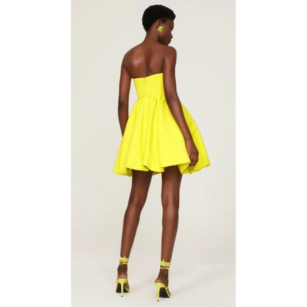 Rent the runway sz 10 Sachin and Babi Maura neon yellow mini strapless dress - Picture 2 of 10